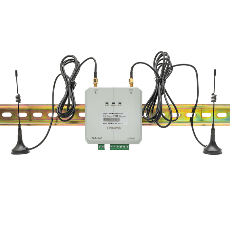 ATC600 Din-skena monterad RS485 trådlös temperaturmottagare