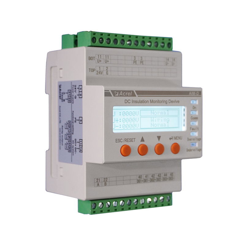 AIM-D100-TH DC Din-skena isoleringsövervakningsenhet IMD med LCD-skärm