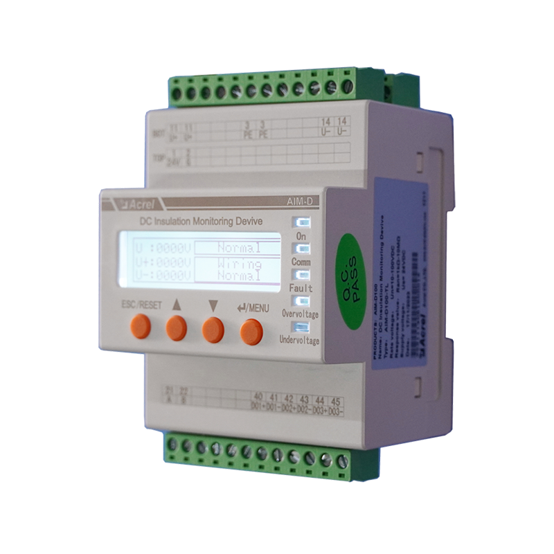 AIM-D100-TH DC Din-skena isoleringsövervakningsenhet IMD med LCD-skärm