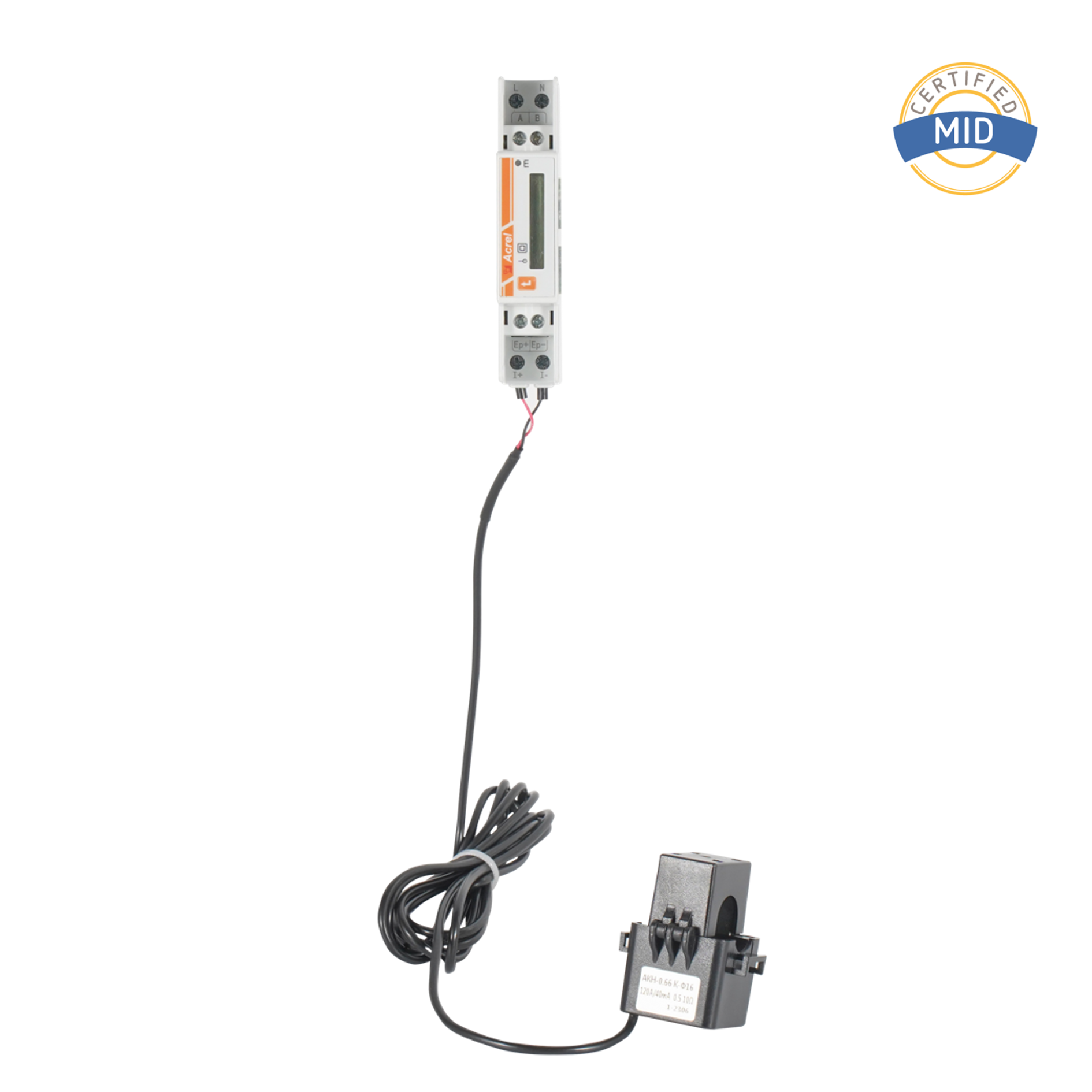 MID-certifierad AC enfas energimätare med extern CT