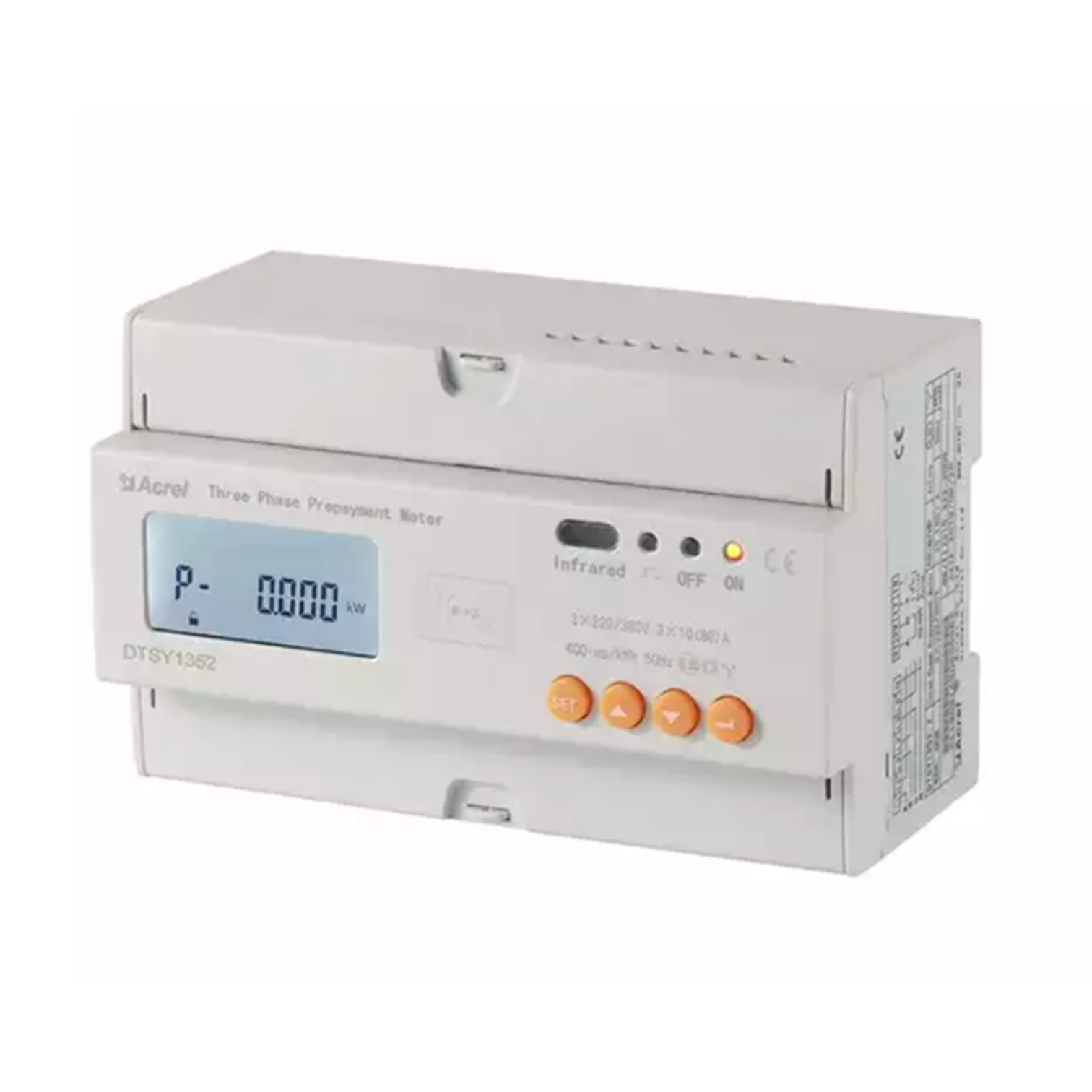 Trådlös AC trefas 80A förbetald mätare för faktureringssystem